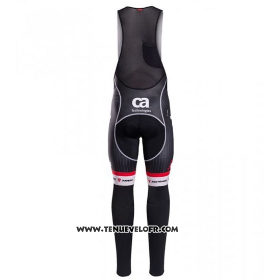 2016 Maillot Ciclismo Trek Segafredo Noir et Blanc Manches Longues et Cuissard